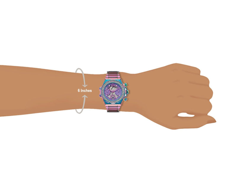 Guess Fusion Chronograph Purple Dial Purple Steel Strap Watch for Women - GW0552L4 Buy Now By Guess