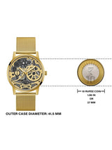 Guess Gadget Gold Dial Gold Mesh Bracelet Watch for Men - GW0538G2 Buy Now By Guess