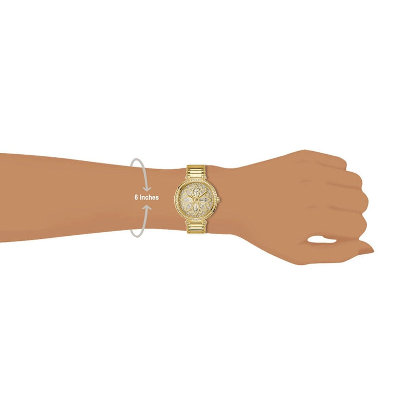 Guess Lily Quartz Gold Dial Gold Steel Strap Watch For Women - GW0528L2 Buy Now By Guess