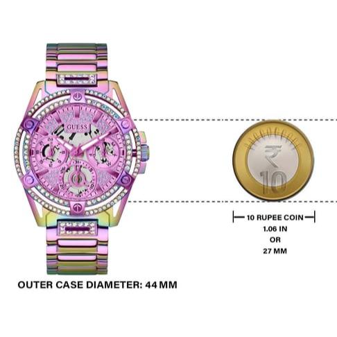 Shop Guess Queen Multicolor Dial Multicolor Steel Strap Watch For Women - GW0464L4 in USA