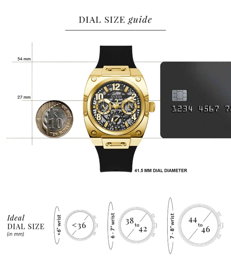 Guess Prodigy Black Dial Black Silicone Strap Watch For Men - GW0569G2 Buy Now By Guess