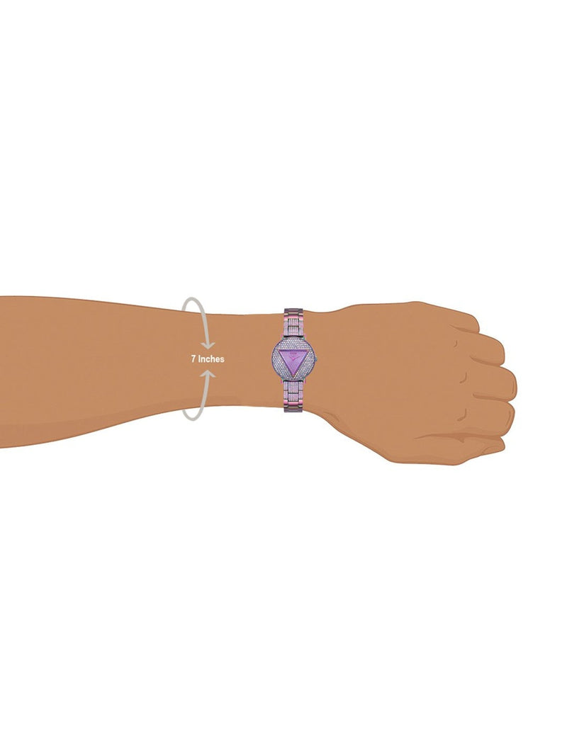 Shop Guess Trend Diamonds Purple Dial Purple Steel Strap Watch for Women - GW0512L4 in USA