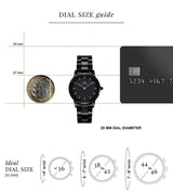 Daniel Wellington Iconic Link Ceramic Black Dial Black Steel Strap Watch For Women - DW00100415 Buy Now By Daniel Wellington