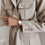 Daniel Wellington Iconic Link White Dial Rose Gold Steel Strap Watch For Women - DW00100211 Buy Now By Daniel Wellington