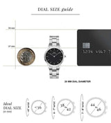 Daniel Wellington Iconic Link Black Dial Silver Steel Strap Watch for Women - DW00100204 Buy Now By Daniel Wellington