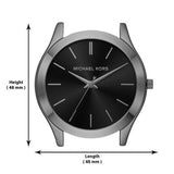 Michael Kors Slim Runway Quartz Black Dial Grey Steel Strap Watch For Men - MK1044 Buy Now By Michael Kors