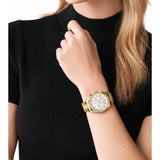 Michael Kors Lexington Mother of Pearl White Dial Gold Steel Strap Watch For Women - MK7241 Buy Now By Michael Kors