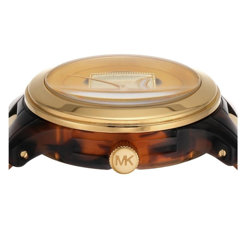 Michael Kors Runway Three-Hand Brown Dial Two Tone Steel Strap Watch for Women - MK7354 Buy Now By Michael Kors