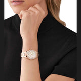 Michael Kors Camille Quartz Mother of Pearl White Dial Rose Gold Steel Strap Watch For Women - MK7364 Buy Now By Michael Kors