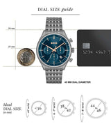 Hugo Boss Gregor Chronograph Blue Dial Grey Steel Strap Watch For Men - 1514083 Buy Now By Hugo Boss
