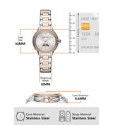 Emporio Armani Mia Three Hand Moonphase Mother of Pearl Dial Two Tone Steel Strap Watch For Women - AR11567 Buy Now By Emporio Armani
