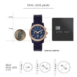Michael Kors Runway Chronograph Blue Dial Blue Steel Strap Watch for Women - MK7423 Buy Now By Michael Kors