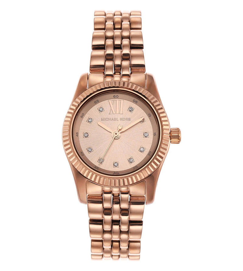 Michael Kors Lexington Three Hand Rose Gold Dial Rose Gold Steel Strap Watch For Women - MK4739 Buy Now By Michael Kors