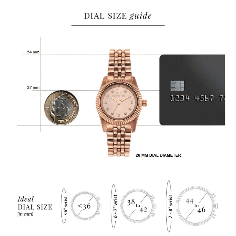 Michael Kors Lexington Three Hand Rose Gold Dial Rose Gold Steel Strap Watch For Women - MK4739 Buy Now By Michael Kors