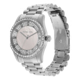 Michael Kors Lexington Lux Three Hand Mother of Pearl Silver Dial Silver Steel Strap Watch for Women - MK7445 Buy Now By Michael Kors