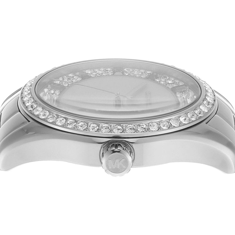 Michael Kors Lexington Lux Three Hand Mother of Pearl Silver Dial Silver Steel Strap Watch for Women - MK7445 Buy Now By Michael Kors