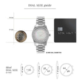 Michael Kors Lexington Lux Three Hand Mother of Pearl Silver Dial Silver Steel Strap Watch for Women - MK7445 Buy Now By Michael Kors