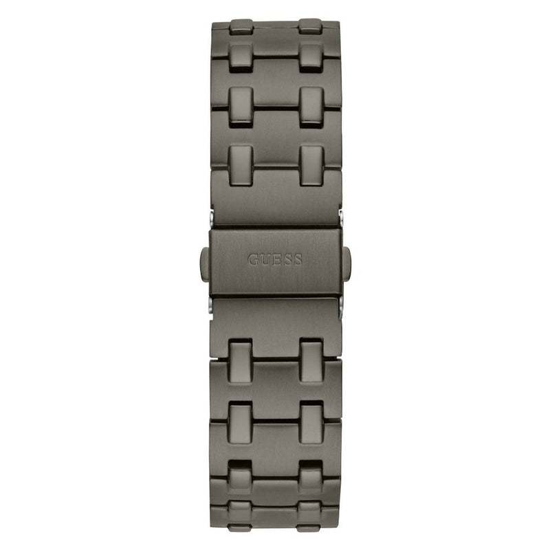 Guess Asset Quartz Red Dial Black Steel Strap Watch For Men - GW0575G5 Buy Now By Guess