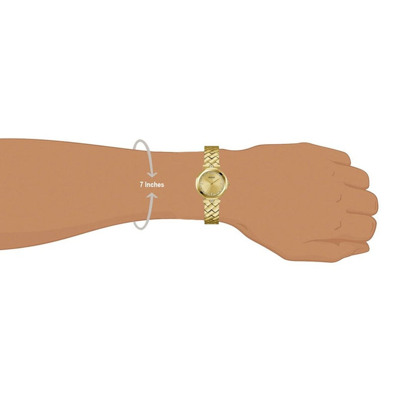Guess Rumour Quartz Gold Dial Gold Steel Strap Watch For Women - GW0613L2 Buy Now By Guess