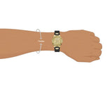 Guess Duchess Crystals Gold Dial Black Silicon Strap Watch For Women - GW0619L2 Buy Now By Guess