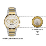 Shop Salvatore Ferragamo F-80 Classic White Dial Two Tone Steel Strap Watch for Men - SFME00821 in USA