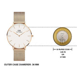 Daniel Wellington Petite Melrose White Dial Rose Gold Mesh Strap Watch For Women - DW00100305 Buy Now By Daniel Wellington