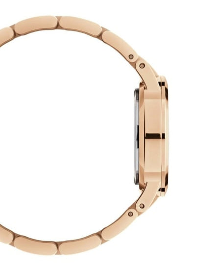 Daniel Wellington Iconic Link Unitone Rose Gold Dial Rose Gold Steel Strap Watch For Women - DW00100401 Buy Now By Daniel Wellington