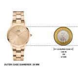 Daniel Wellington Iconic Link Unitone Rose Gold Dial Rose Gold Steel Strap Watch For Women - DW00100401 Buy Now By Daniel Wellington
