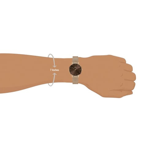 Daniel Wellington Petite Melrose Brown Dial Rose Gold Mesh Strap Watch For Women - DW00100477 Buy Now By Daniel Wellington