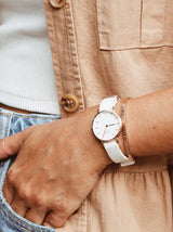 Daniel Wellington Petite Dover Quartz White Dial White NATO Strap Watch For Women - DW001000313 Buy Now By Daniel Wellington
