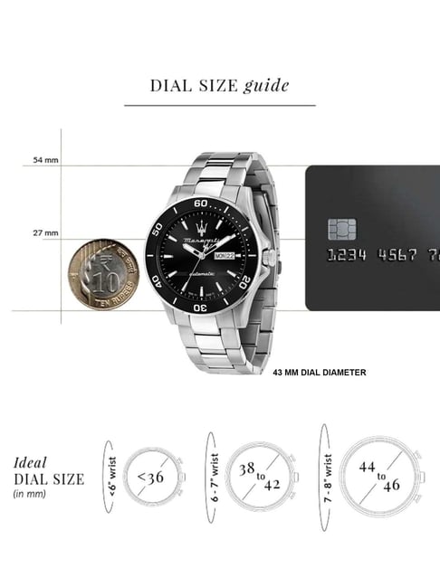 Maserati Competizione Automatic Black Dial Silver Steel Strap Watch For Men - R8823100002 Buy Now By Maserati