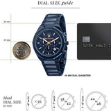 Maserati Stile Chronograph Blue Dial Blue Steel Strap Watch For Men - R8873642008 Buy Now By Maserati