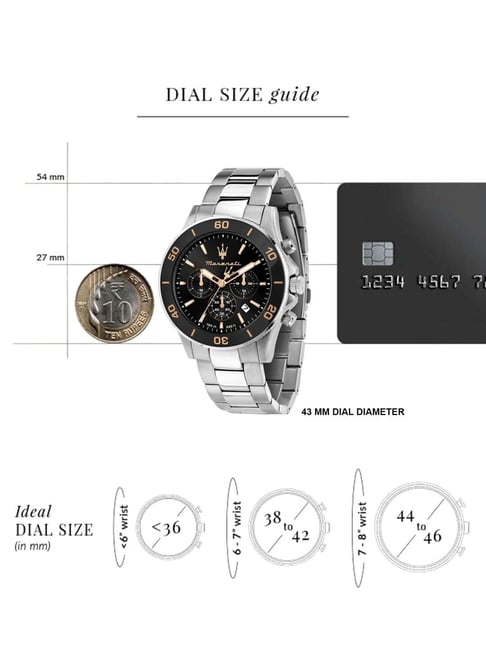 Maserati Competizione Chronograph Black Dial Silver Steel Strap Watch For Men - R8873600003 Buy Now By Maserati