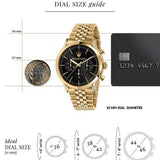 Maserati Epoca Chronograph Black Dial Gold Steel Strap Watch For Men - R8873618023 Buy Now By Maserati