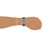 Guess King Quartz Crystals Silver Dial Black Silicone Strap Watch For Men - GW0537G1 Buy Now By Guess