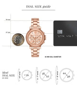 Michael Kors Maren Chronograph Rose Gold Dial Rose Gold Steel Strap Watch for Women - MK7494 Buy Now By Michael Kors