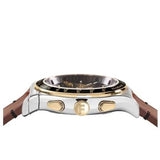 Shop Salvatore Ferragamo 1927 Chrono Analog Black Dial Brown Leather Strap Watch for Men - SFKZ00323 in USA