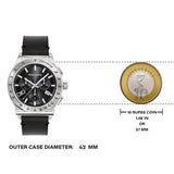 Shop Salvatore Ferragamo 1927 Chrono Analog Black Dial Black Leather Strap Watch for Men - SFKZ00123 in USA