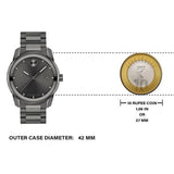 Movado Bold Verso Grey Dial Grey Steel Strap Watch for Men - 3600860 Buy Now By Movado