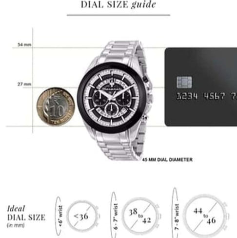 Maserati Traguardo Chronograph Black Dial Silver Steel Strap Watch For Men - R8873612059
