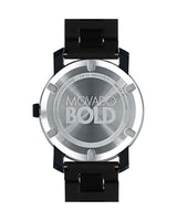 Shop Movado Bold TR90 Black Dial Black Steel Strap Watch for Men - 3600099 in USA