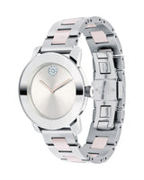 Shop Movado Bold Silver Dial Two Tone Steel Strap Watch for Women - 3600702 in USA