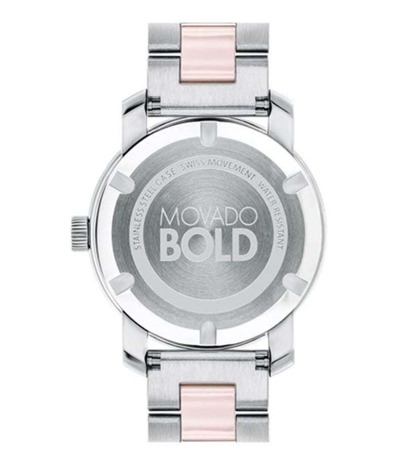 Shop Movado Bold Silver Dial Two Tone Steel Strap Watch for Women - 3600702 in USA