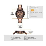 Michael Kors Maren Chronograph Brown Dial Two Tone Steel Strap Watch for Women - MK7496 Buy Now By Michael Kors