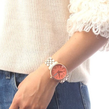 Marc Jacobs Fergus Orange Dial Rose Gold Steel Strap Watch for Women - MBM8648 Buy Now By Marc Jacobs