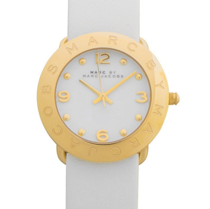 Marc Jacobs Amy White Dial White Leather Strap Watch for Women - MBM1150 Buy Now By Marc Jacobs