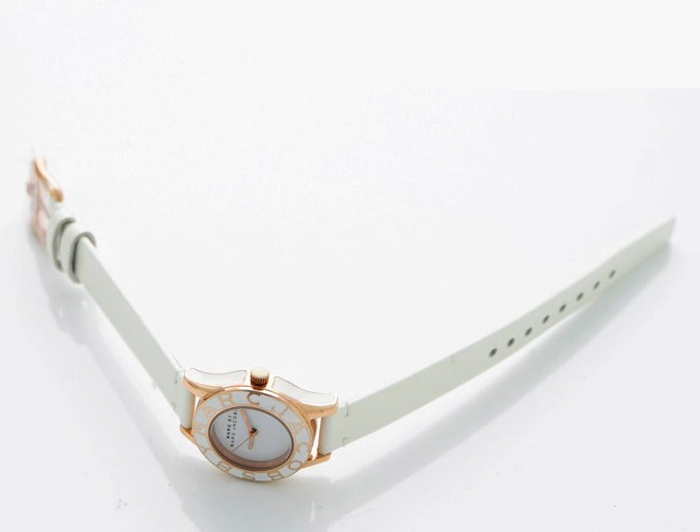 Marc Jacobs Blade White Dial White Leather Strap Watch for Women - MBM1179 Buy Now By Marc Jacobs