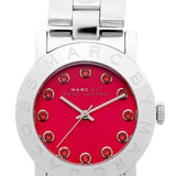Marc Jacobs Amy Red Dial Silver Steel Strap Watch for Women - MBM3333 Buy Now By Marc Jacobs