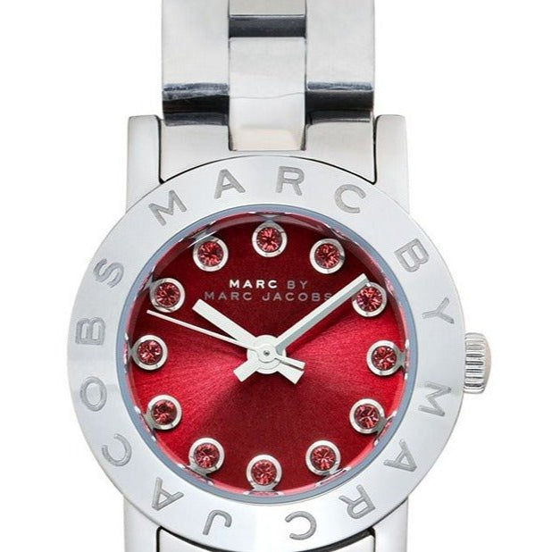 Marc Jacobs Amy Red Dial Silver Steel Strap Watch for Women - MBM3335 Buy Now By Marc Jacobs