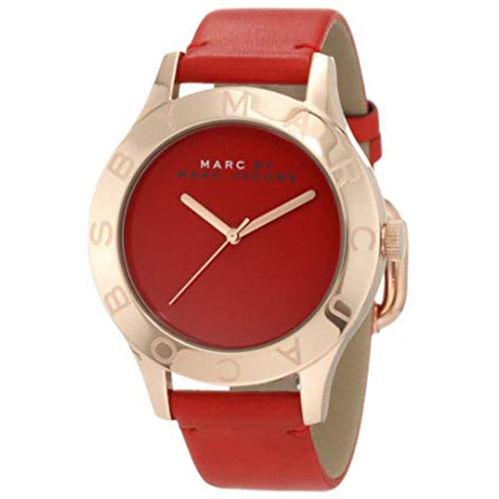 Marc Jacobs Blade Red Dial Red Leather Strap Watch for Women - MBM1210 Buy Now By Marc Jacobs